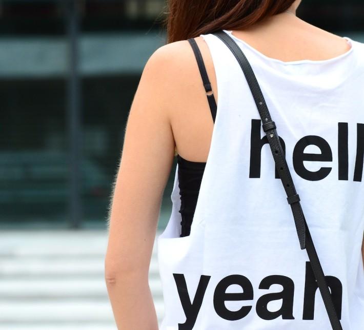 hell yeah statement text tanktop