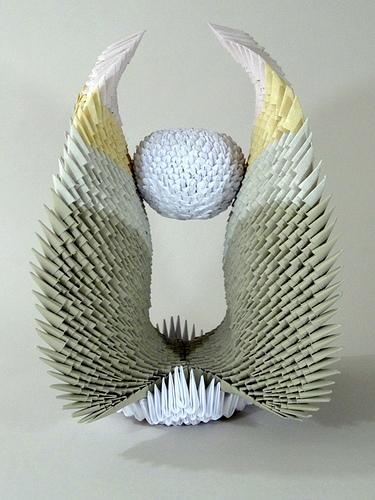 3-D modular origami sculpture 3-D modular origami sculpture
