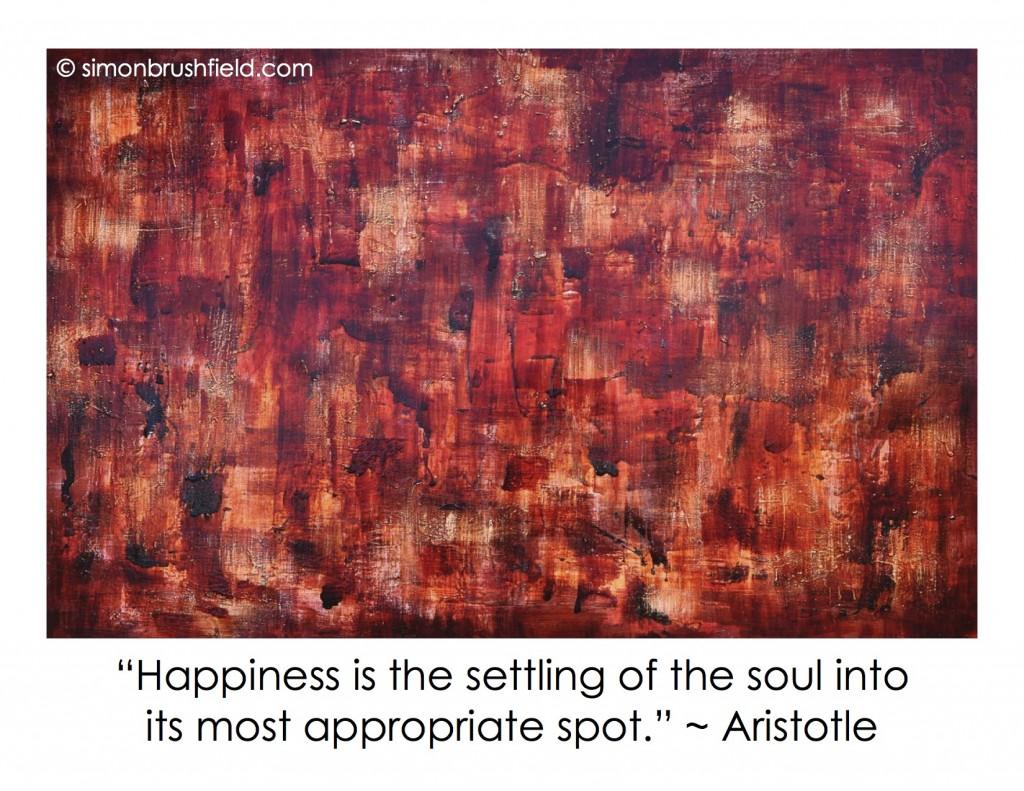 Red Wine painting by Simon Brushfield Aristotle Happiness Quote 1024x791 The Secret of Happiness Revealed: What Aristotle can teach us about being happy