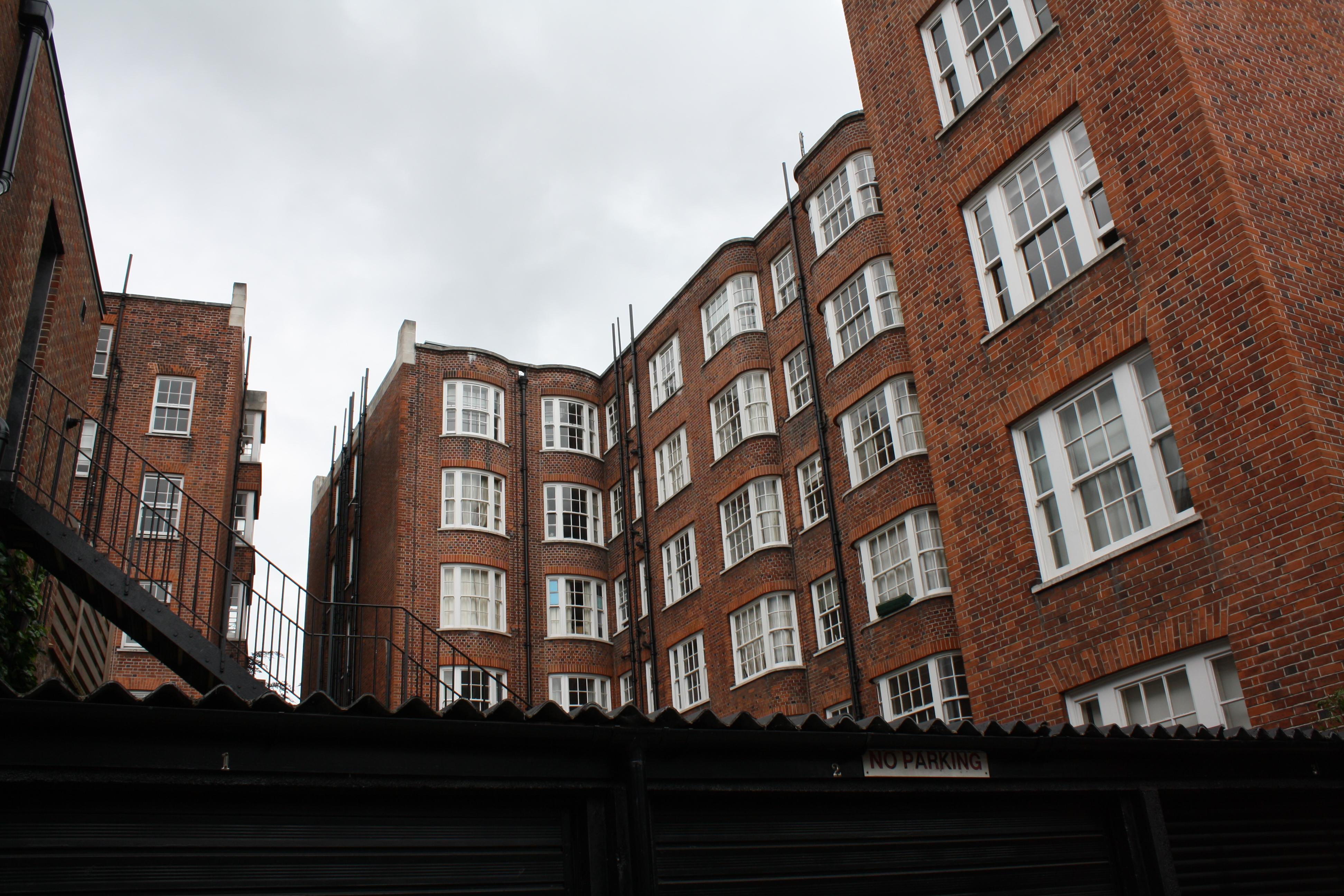 london brown brick buildings