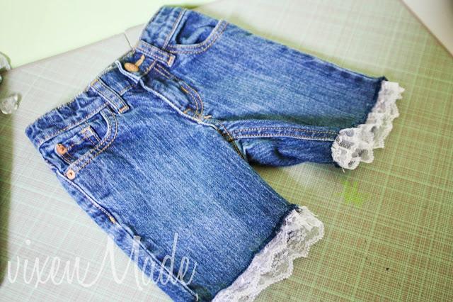 Girls Lace Trimmed Shorts