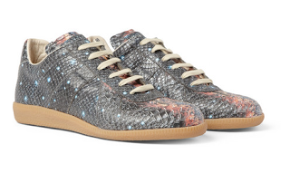 Galaxies And Gumsoles:  Maison Martin Margiela Galaxy Print Leather Sneakers