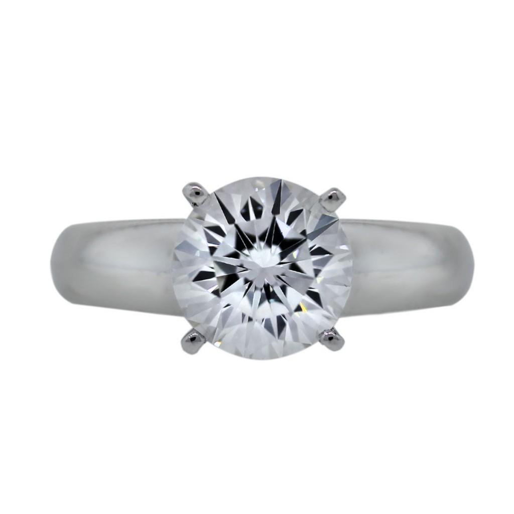 GIA Round diamond engagement ring