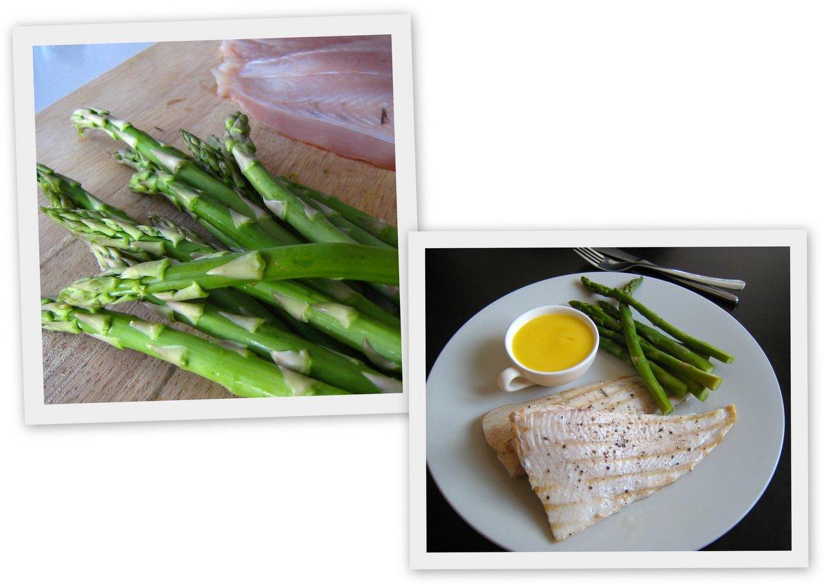 Angelfish with Steamed Asparagus & Lime Beurre Blanc