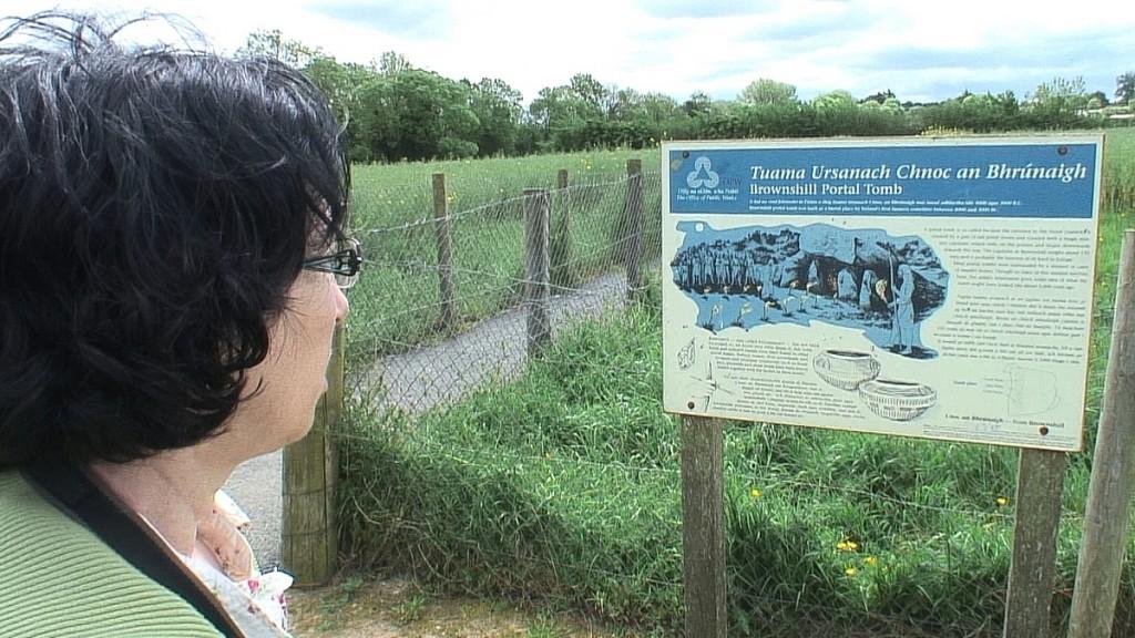 Our visit to the Neolithic Brownshill Portal Tomb in Ireland jean reads brownshill portal tomb sign - ireland