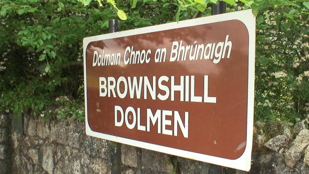 Our visit to the Neolithic Brownshill Portal Tomb in Ireland brownshill dolmen sign - county carlow - ireland