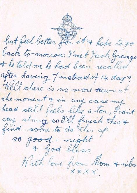 Joe’s Letters, WWII: “Illness back home” family stories