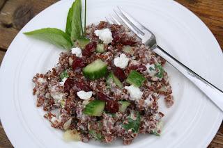 Quinoa Cranberry Salad (Gluten/Grain and Refined Sugar Free with Diary Free Option)