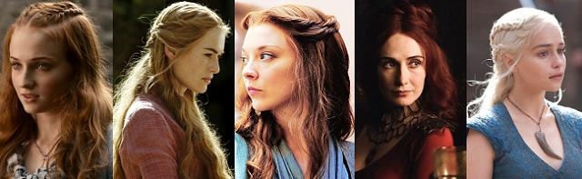 HAIR STYLE OF THE LADIES OF GAME OF THRONES