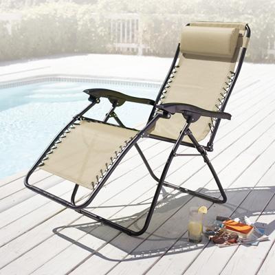 Outdoor Home Zero Gravity Lounger - Taupe - Pair