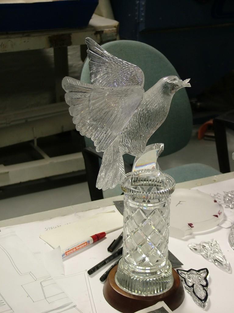 Our tour of the House of Waterford Crystal in Ireland waterford crystal bird of peace - waterford - ireland