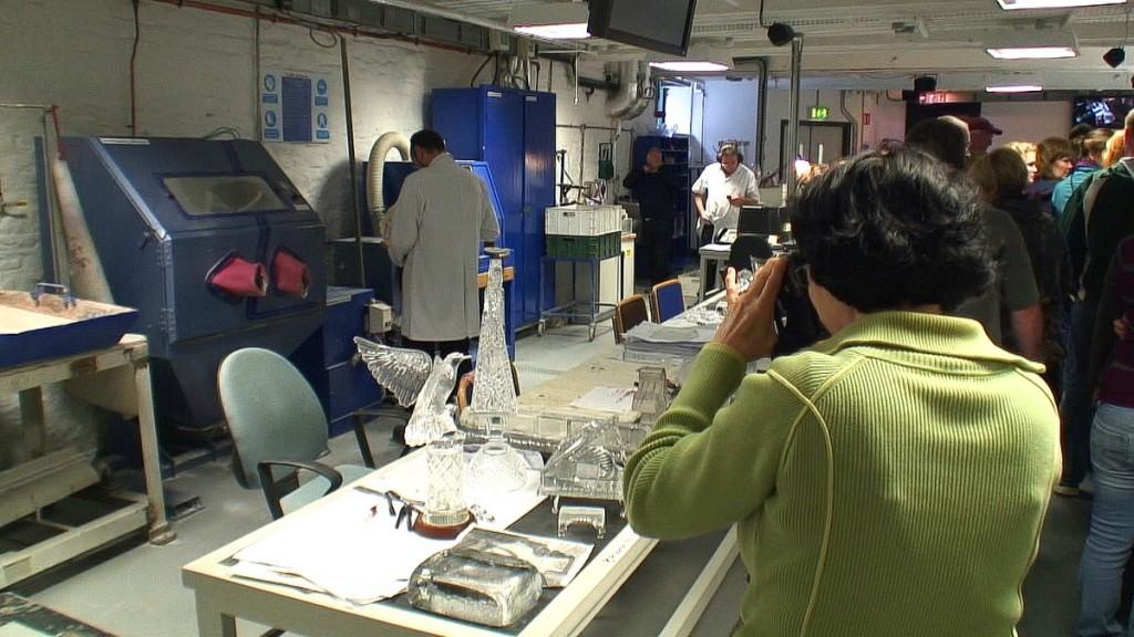 Our tour of the House of Waterford Crystal in Ireland jean takes picture of crystal dove - house of waterford crystal - waterford - ireland