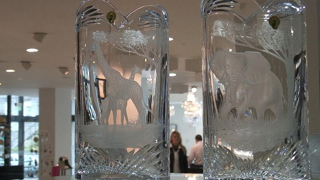Our tour of the House of Waterford Crystal in Ireland elephant - waterford crystal vase - house of waterford crystal - ireland
