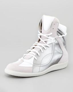 Up Up To The Sky:  Maison Martin Margiela Reflective High-Top Sneaker