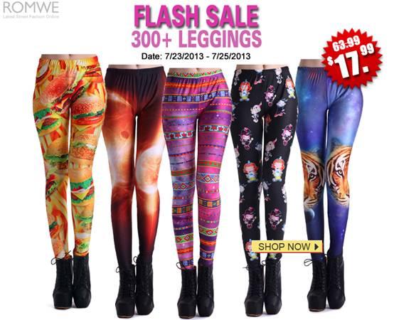 Sale Alert: Romwe's Leggings FlashSale!