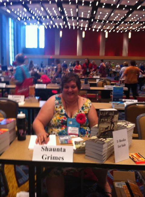 Photo: At the ENORMOUS RWA author signing with Shaunta Grimes Alburger . Go, VIRAL NATION!