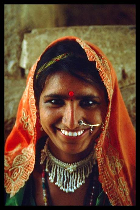 Smiling Jaisalmer, Indian woman