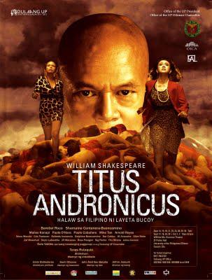 Dulaang UP's Filipino Titus Andronicus  opens Sept. 14