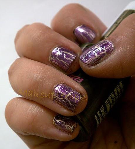 Swatches: Nail Polish: Crackle Nail Polish: 17 Purple Crackle Top Coat Swatches