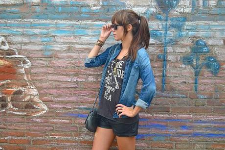 Outfit: Leather & Denim
