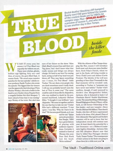 Sookie, Eric and the Season 4 Finale in Entertainment Weekly