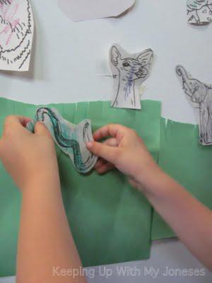 EXPLORE ART project: Animal Collage Wall Mural
