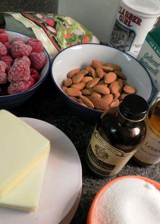 Raspberry, almond,buttermilk cake -Ingredients