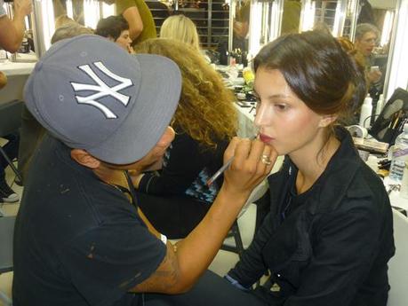 Fashion Week : LFW Backstage: Giles Deacon Backstage Beauty SS 12 Fashion Week : LFW Backstage: Giles Deacon Backstage Beauty SS 12