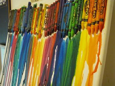 Explore Art project: Melted Crayon Canvas