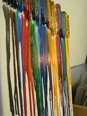 Explore Art project: Melted Crayon Canvas