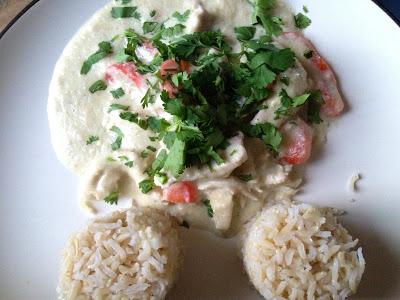 Receta de curry verde tailandés exprés Thermomix TM 31 o Bimby Quick Thai Green chicken curry for the Thermomix TM 31 TM 21