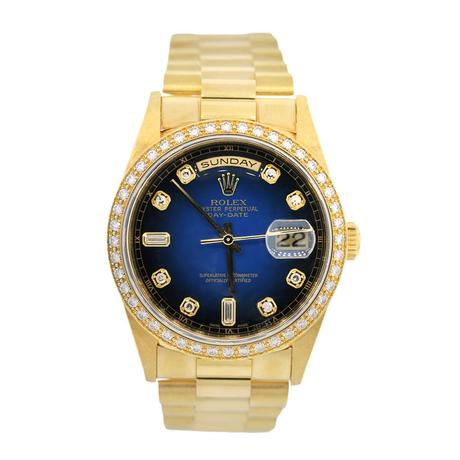 pre owned Rolex president blue dial