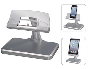 Charging Support Stand for iPod Touch, iPhone 5, iPad 4, iPad Mini (Silver)
