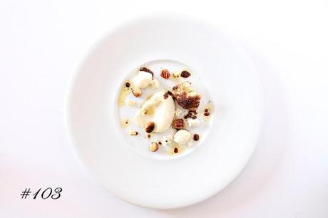 Cauliflower cream with hazelnuts & truffle vinaigrette #103