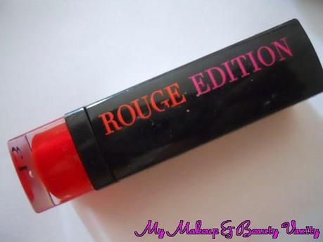 bourjois rouge edition lipstick 13 rouge jet set review and Swatch+bourjois lipstick+lipstick swatch and review+bourjois