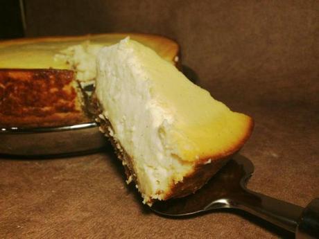 new york style vanilla baked cheesecake recipe cake slice large portion fourth of july