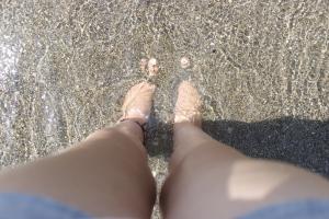 Feet in Marbella water 