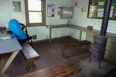 interior of narcissus hut tasmania