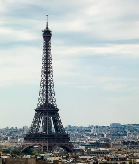 The Avenue des Champs-Élysées photo of the Eiffel Tower taken from the top of the Arc de Triomphe, Paris, France