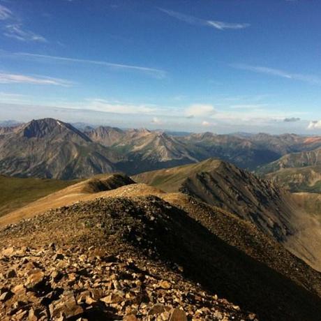 the view from Mt. Elbert 14.433 ft on my 24th birthday. 