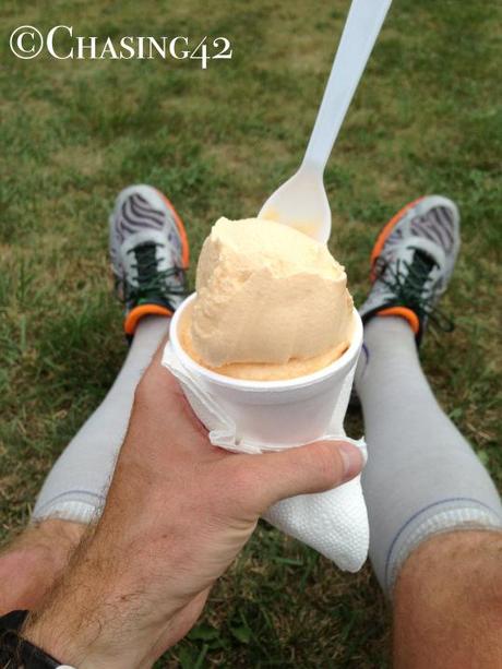 After 40 miles, I earned this ice cream! 