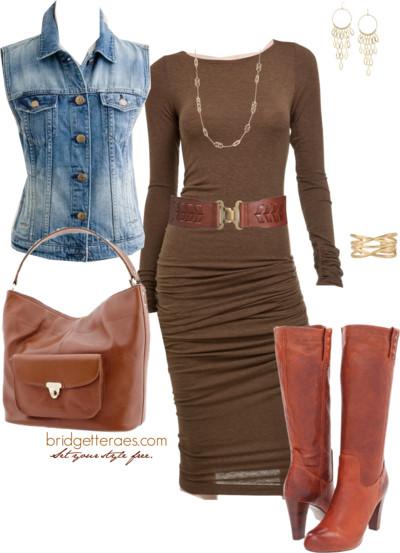 One Item, Five Fashionable Ways. Look 1 Denim Vest Outfits