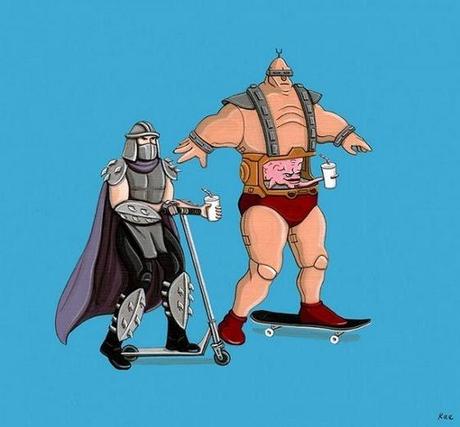 Funny Illustrations Show What Movie & TV Villains Do in Their Free Time