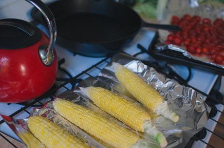 Cooking Pinned Recipes: Roasted Sweet Corn and Tomato Soup.