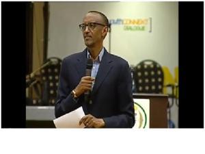 Paul Kagame addressing the Youth Connekt dialog on 30/06/2013 at the Serena Hotel in Kigali where he asked all young Hutu to ask forgiveness to Tutsi for the crimes of their parents. This is occurring after that more than 1.3 million of Gacaca cases have condemned concerned Hutu families to a life of second category citizens, without access to property, education or employment. 