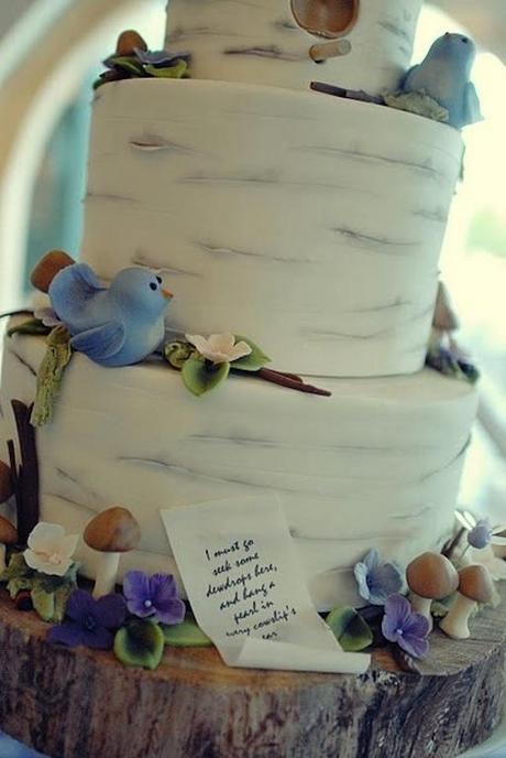 Birds on a Tree Wedding Cake