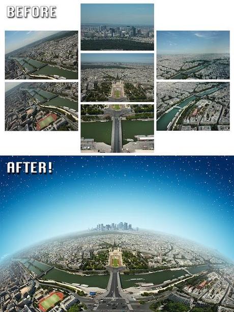 Before-After - Planet Paris - Artwork by Ben Heine