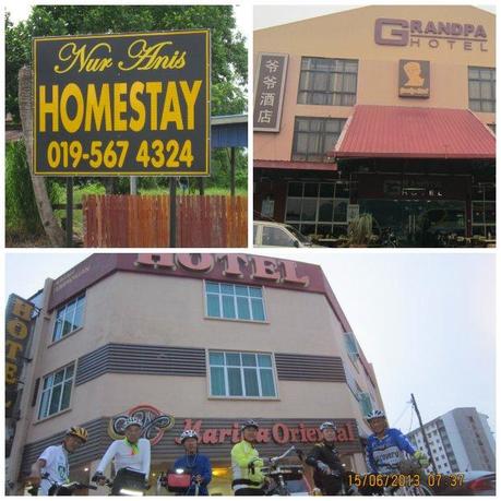 Clockwise from top left: Homestays are a popular budget choice, the 6 grandpas naturally chose Grandpa Hotel, a small business-type hotel 