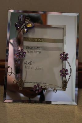 Marks and spencer Mirrored butterfly and flower glass frame