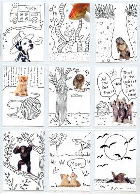 ATCs and Line Art – FREE Template